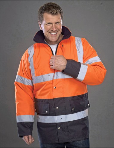 YOK-HVP302-Hi-Vis Two-Tone Motorway Jacket